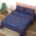 UniqChoice Blue Color 100% Cotton Badmeri Printed King Size Bedsheet With 2 Pillow Cover(D-1022NBlue) MyUniqchoice 