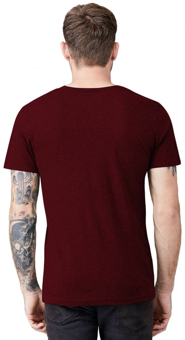 THE BLAZZE T-Shirt for Men Maroon Color (Neck Style: V Neck ,Sleeve Type: Half Sleeve) t-shirt mohankumar1103@gmail.com 