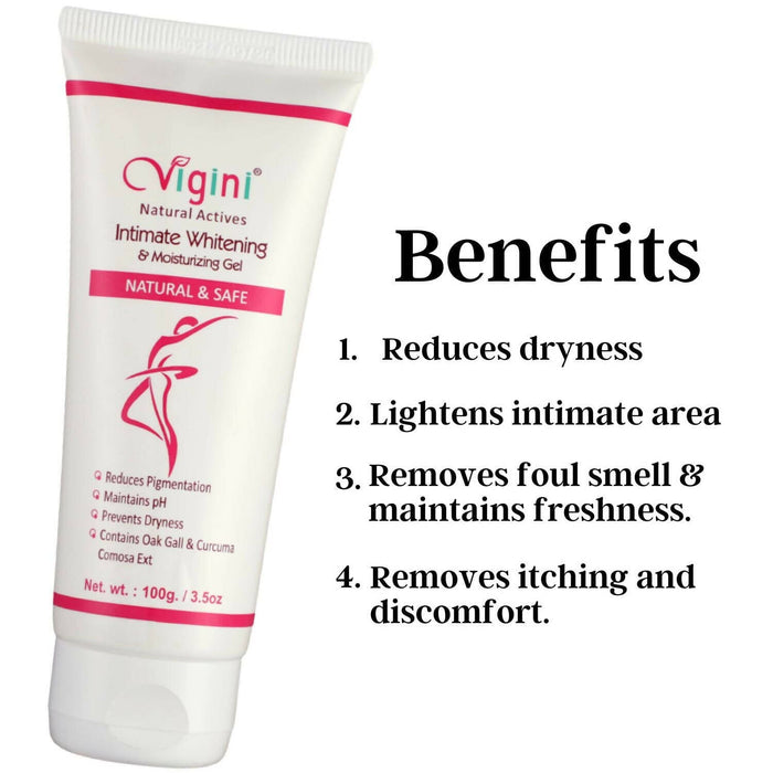 Vigini Vaginal V Tightening Vagina Hygiene Cream Gel with Female Pleasure Stamina Booster Capsule Personal Care Global Medicare Inc 