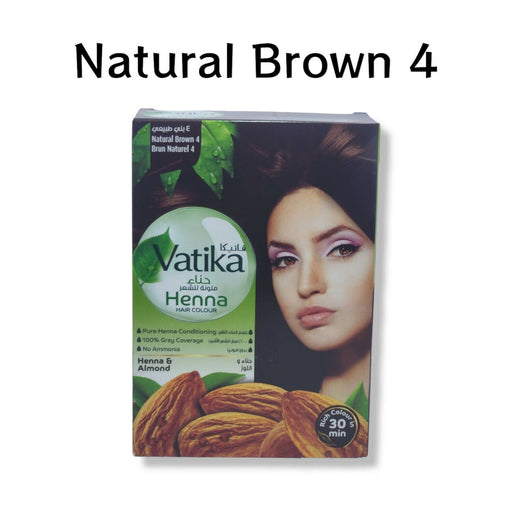 Vatika Henna Hair Colours - Natural Brown 4 New Packaging Hair Care SA Deals 