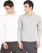 Ap'pulse Solid Men Mandarin Collar White, Grey T-Shirt (Pack of 2) T SHIRT sandeep anand 