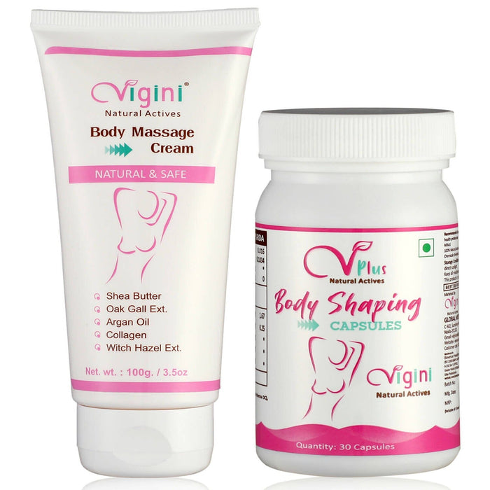 Vigini Breast Bust Body Growth Size Increase Full 36 Firming Enlargement Massage Oil Cream + 30 Caps Personal Care Global Medicare Inc 
