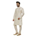 AAZ WEAR Traditional Kurta Pyjama Set for Men Ethnic Wear for Men Wedding /Pooja Occasion or Regular Use Kurta Set CREAM Color Men Indo-Western with Dhoti Pant AROSE ENTERPRISES 