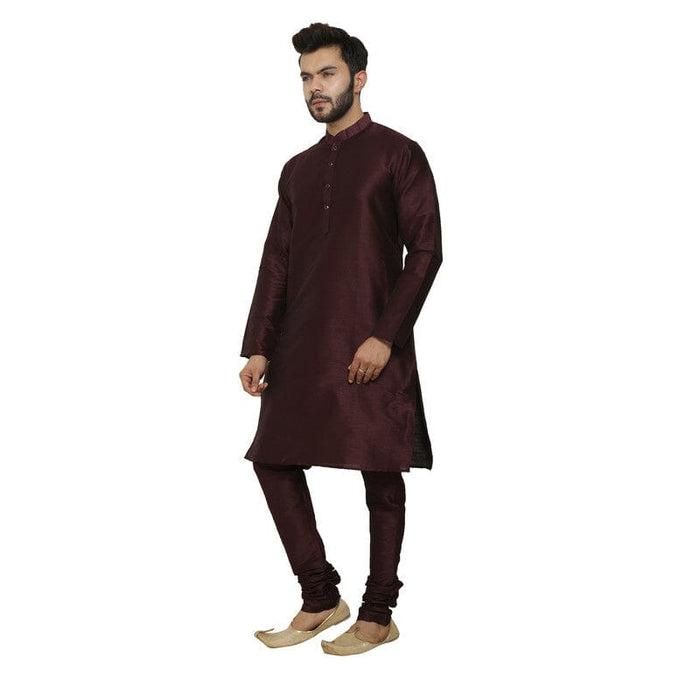 AAZ WEAR Traditional Kurta Pyjama Set for Men Ethnic Wear for Men Wedding /Pooja Occasion or Regular Use Kurta Set GARNETT Men Indo-Western with Dhoti Pant AROSE ENTERPRISES 