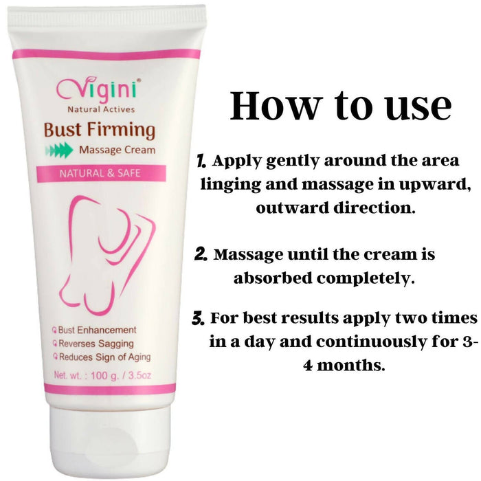 Vigini Bust Body Toning Breast Firming Enlargement Enhancement Size Growth Increase Oil Cream + Caps Personal Care Global Medicare Inc 