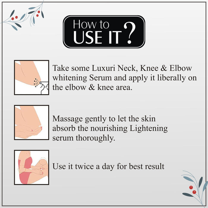 LUXURI Underarm Whitening & Lightening Serum For All Types of Skin, Men & Women Both – 30ml skin care Zenvista Meditech Pvt. Ltd. 