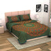 UniqChoice Green Color 100% Cotton Badmeri Printed King Size Bedsheet With 2 Pillow Cover(D-2006NGreen) My Uniqchoice 