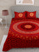 UniqChoice Brown Color 100% Cotton Badmeri Printed King Size Bedsheet With 2 Pillow Cover(D-2010NBrown) My Uniqchoice 