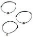GURJARI JEWELLERS Adjustable Black Thread Anklet with Oxidised Hanging for Girls (Set of 3)/nazariya Anklet Apparel & Accessories Gujari Jewellers 