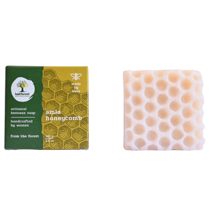 Last Forest Artisanal, Handmade Beeswax Honeycomb Soap 100gms Amla Skin Care Ecosattvastore 