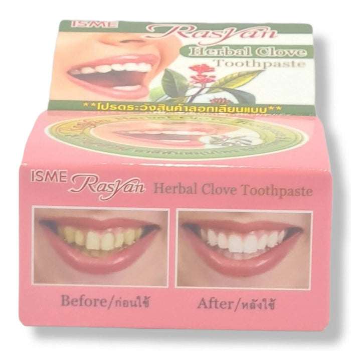 ISME Rasyan Herbal Clove Toothpaste Tooth Paste Anti Bacteria Bad Breath Decay 25g. Toothpaste (25 g) Toothpaste SA Deals 