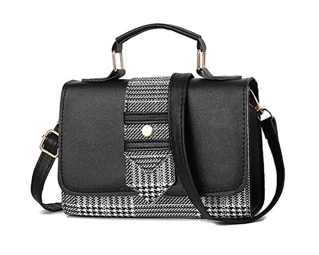 SaleBox PU Leather Stylish Sling Bag with handle and adjustable shoulder strap for Women/Trendy Branded Sling Bag for Girls Latest(CHECK BELT) bag Salebox 
