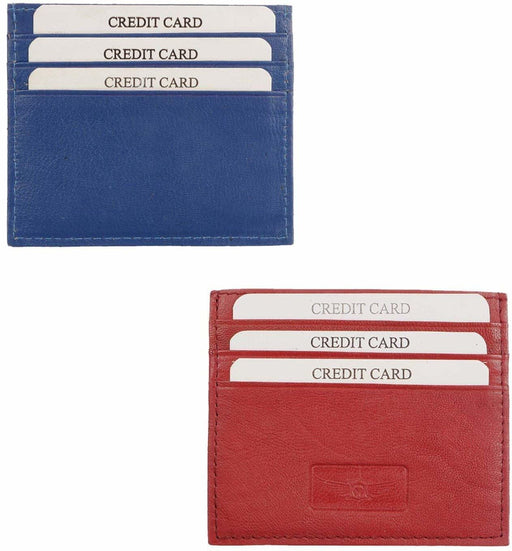 Blue and Red Stylish Geniune leather Card Holder MASKINO ENTERPRISES 