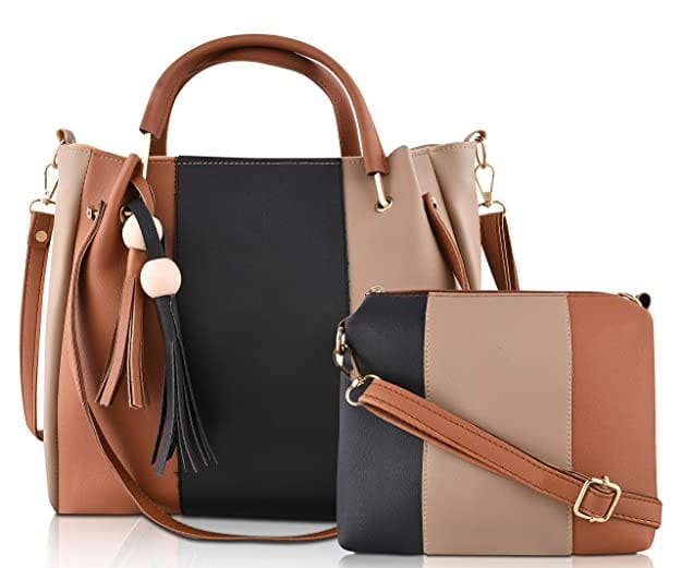 SaleBox Women's Handbag (Tan, Black, Cream) bag Salebox 