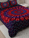 UniqChoice Purple Color 100% Cotton Badmeri Printed King Size Bedsheet With 2 Pillow Cover(D-1047NPurple) MyUniqchoice 