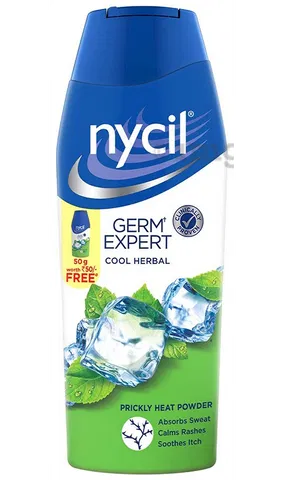 Nycil Germ Expert Prickly Heat Cool Herbal Powder 400 gm LivySeller 