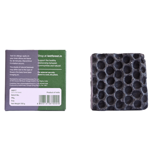 Last Forest Artisanal, Handmade Beeswax Honeycomb Soap 100gms Charcoal Skin Care Ecosattvastore 