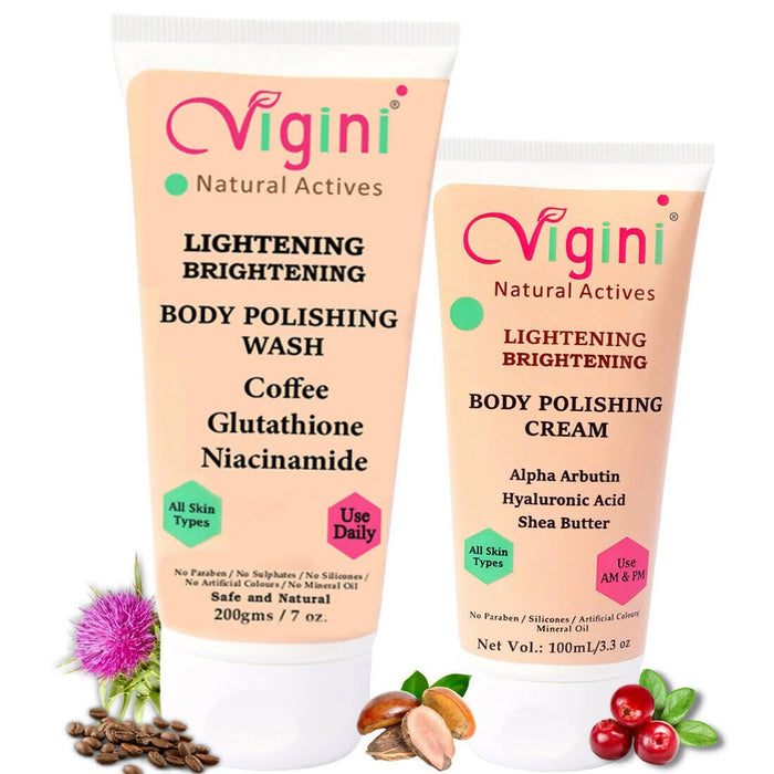 Vigini Body Whitening Fairness Skin Moisturizing Underarms Elbow Shop Free Polishing Wash, Cream Body Care Global Medicare Inc 