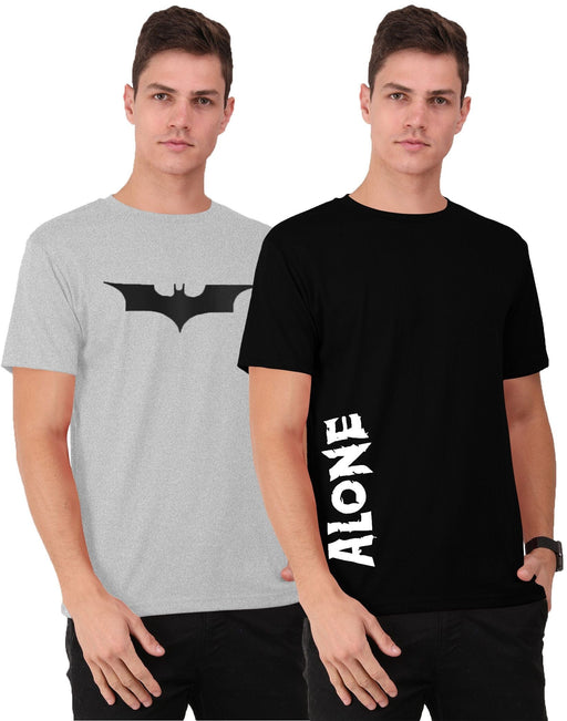 THE BLAZZE Men's Cotton Round Neck T-Shirts for Men(Combo_02 Pattern: Chest Printed Combo: Pack of 2) t-shirt JOTHI TEXTILES 