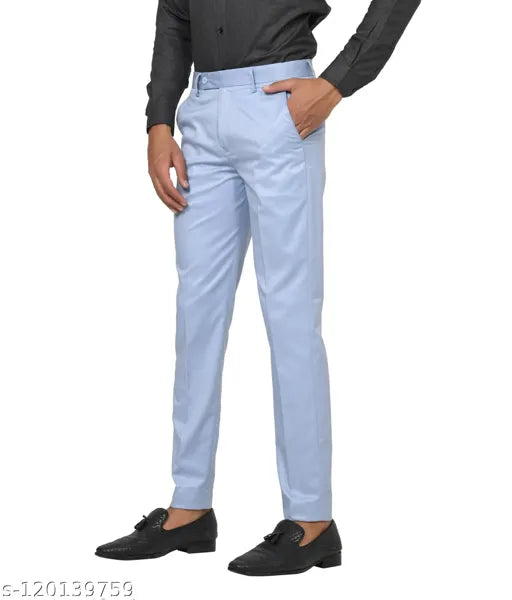 Buy online Purist Blue Solid Formal Trouser from Bottom Wear for Men by  Mancrew for ₹519 at 62% off | 2024 Limeroad.com