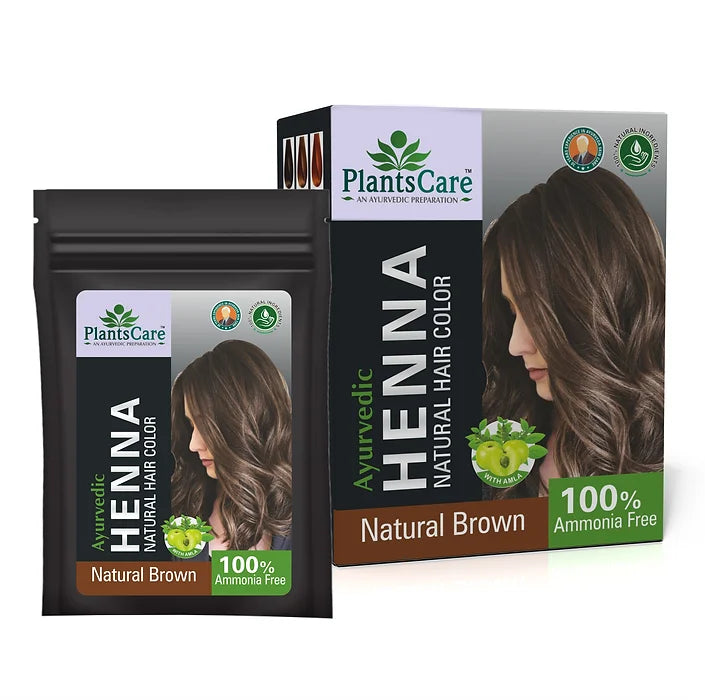 AYURVEDIC HENNA Natural Hair Color (Natural Brown) HENNA POWDER Nature Expert Ayurvedic Pvt Ltd 