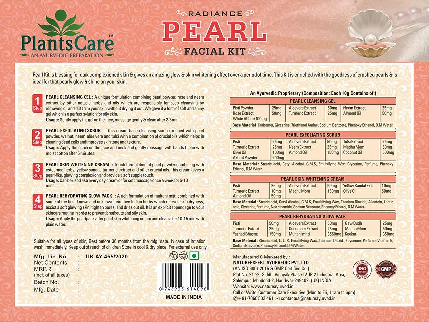RADIANCE PEARL FACIAL mini KIT 100g Facial Kit Nature Expert Ayurvedic Pvt Ltd 