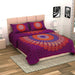 UniqChoice Maroon Color 100% Cotton Badmeri Printed King Size Bedsheet With 2 Pillow Cover(D-1010NMaroon) MyUniqchoice 
