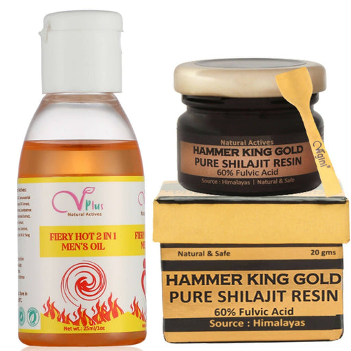 Vigini Pure Gold Shilajit Resin Testosterone Performance Booster & Lubricant Sexual Massage Oil Men Health & Wellness Global Medicare Inc 