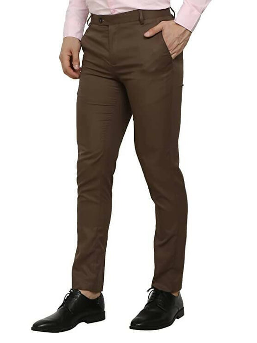 The DS Men's Slim fit Brown Trouser Mens Trousers The DS 