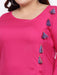 FAZZN Plus Size Rayon Pink Colour Straight Kurti Dresses Fazzn 