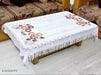 Lovekush Collection Floral 4 Seater Table Cover (White, Cotton) Home & Garden Love Kush Collection 