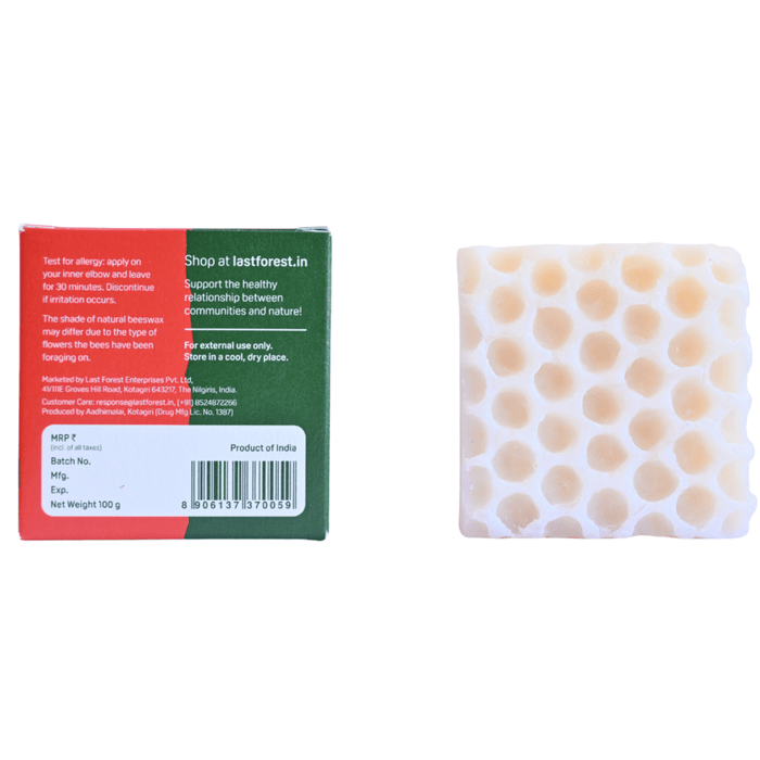 Last Forest Artisanal, Handmade Beeswax Honeycomb Soap 100gms Geranium Skin Care Ecosattvastore 