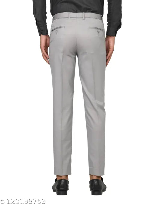 Haul Chic Grey Slim Fit Formal Trouser Pant For Men Apparel & Accessories Haul Chic 