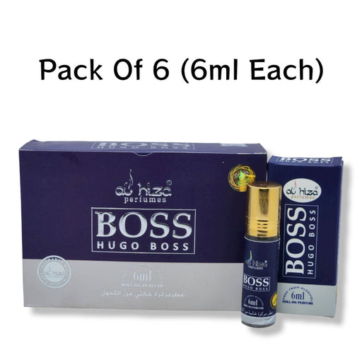 Al hiza perfumes BOSS Hugo Boss Roll-on Perfume Free From Alcohol 6ml (Pack of 6) Perfume SA Deals 