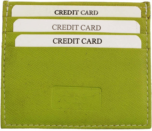 Green and Black Geniune Leather Card Holder MASKINO ENTERPRISES 