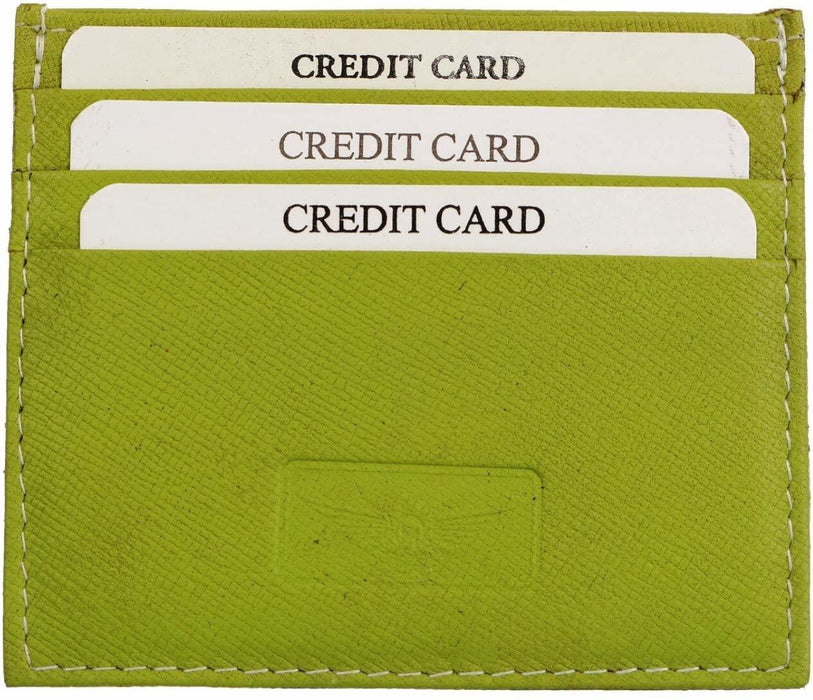 Green and Black Geniune Leather Card Holder MASKINO ENTERPRISES 