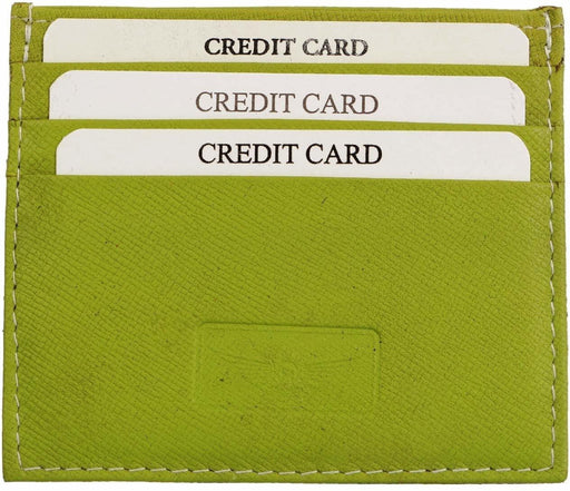 Green and Cream Geniune Leather Card Holder MASKINO ENTERPRISES 