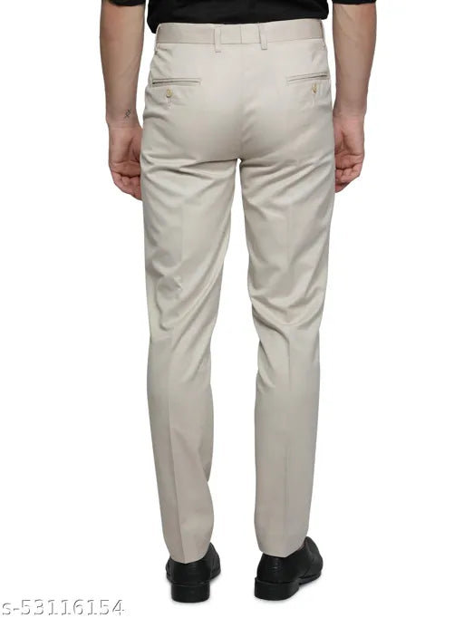 Haul Chic's Cream Formal Trouser Apparel & Accessories Haul Chic 