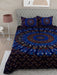 UniqChoice Blue Color 100% Cotton Badmeri Printed King Size Bedsheet With 2 Pillow Cover(D-1047NBlue) MyUniqchoice 