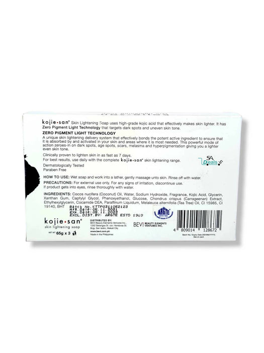 Kojie San Skin Lightning Soap 65gx3 (Pack Of 3, 65g Each) Soap SA Deals 