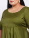 FAZZN Plus Size Rayon Dark Green Colour Tops Dresses Fazzn 