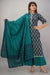 SVARCHI Women's Cotton Cambric Floral Printed Straight Kurta Palazzo & Dupatta Set (Blue & Turquoise) Women Kurtis VEDIKAS 