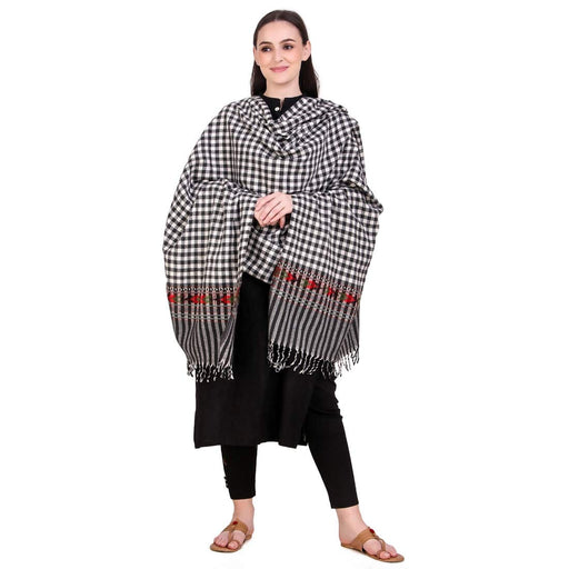 checkered grey shawl for winter Clothing New India Trends 