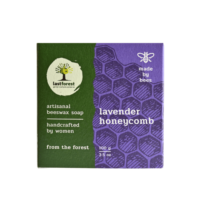 Last Forest Artisanal, Handmade Beeswax Honeycomb Soap 100gms Lavender Skin Care Ecosattvastore 
