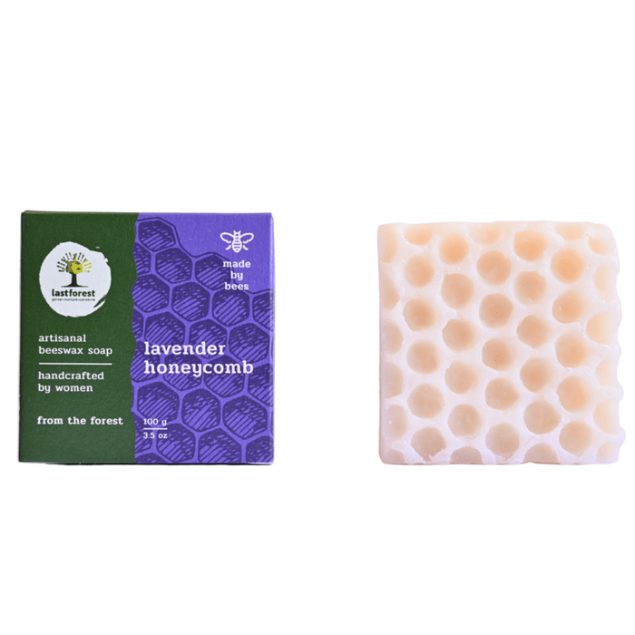 Last Forest Artisanal, Handmade Beeswax Honeycomb Soap 100gms Lavender Skin Care Ecosattvastore 