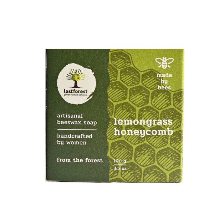 Last Forest Artisanal, Handmade Beeswax Honeycomb Soap 100gms Lemongrass Skin Care Ecosattvastore 