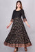 Women Printed Viscose Rayon Anarkali Kurta (Black) Gown Komal fashion XL 