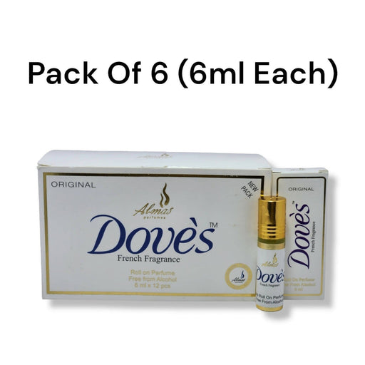 Al mas perfumes Dove's Roll-on Perfume Free From Alcohol 6ml (Pack of 6) Perfume SA Deals 