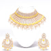 Magenta colour bridal kundan necklace set for women Swarajshop 