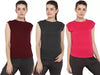 Ap'pulse Solid Women Round Neck Pink, Maroon, Grey T-Shirt (Pack of 3) T SHIRT sandeep anand 